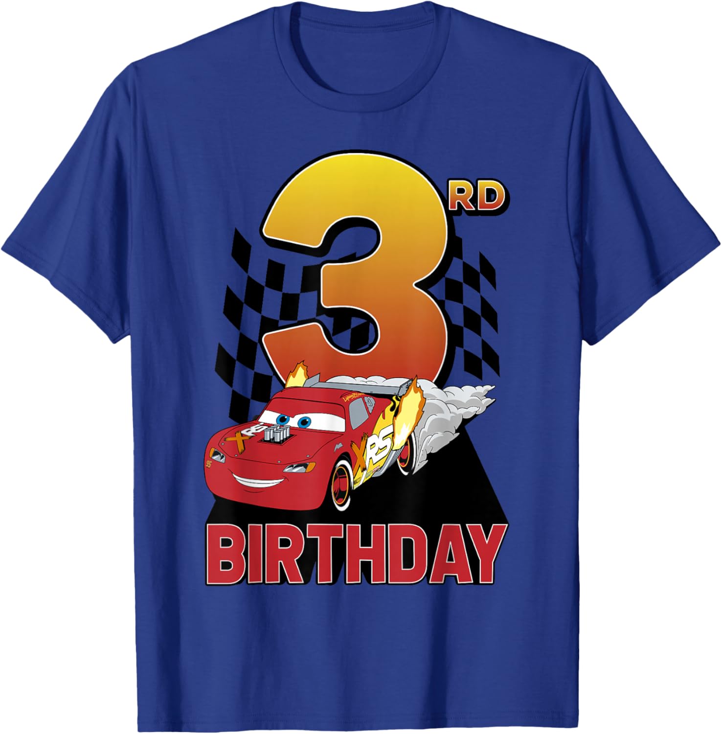 Disney Pixar Cars Lightning McQueen 3rd Birthday Race T-Shirt for Kids - 1