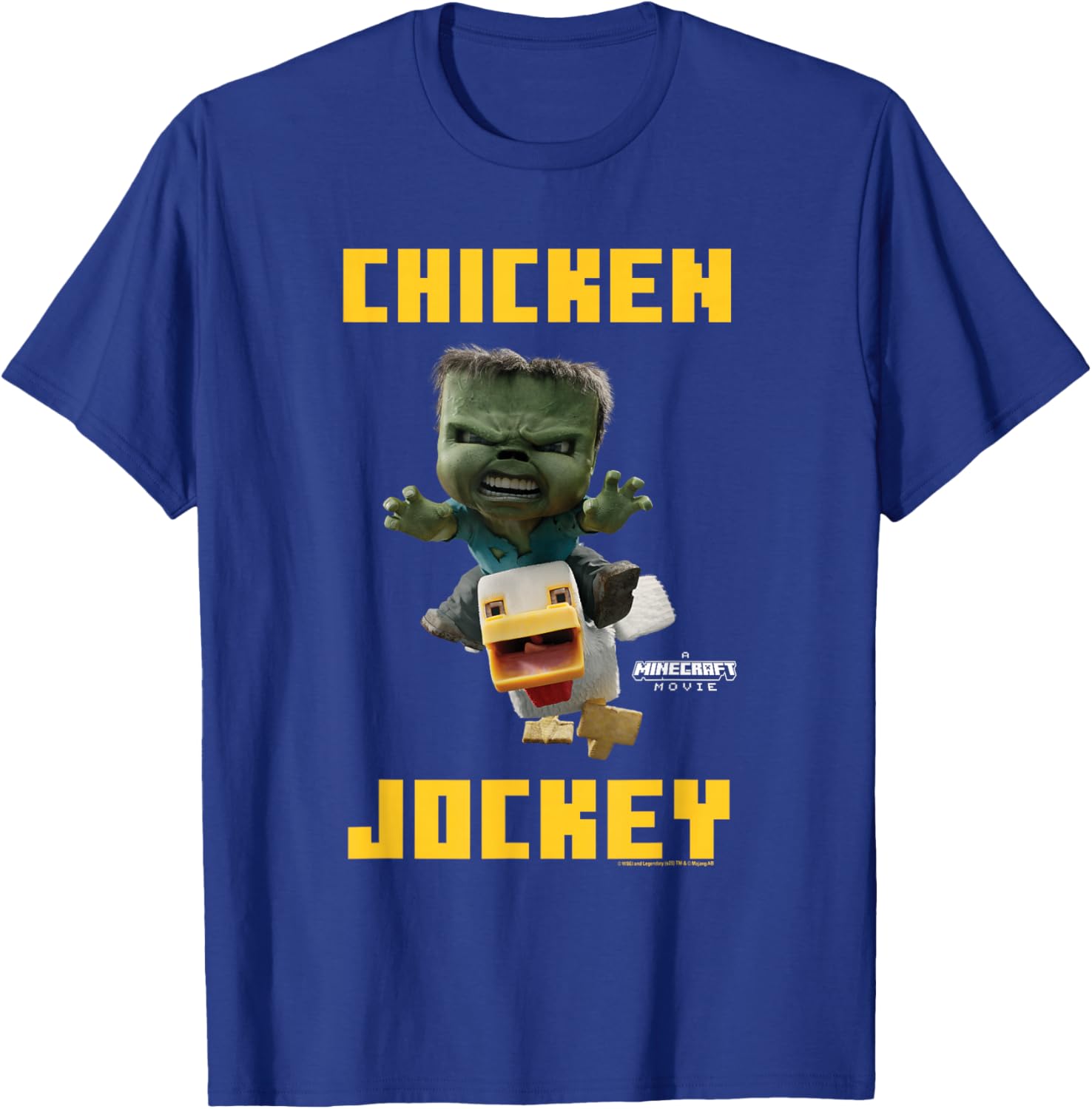Minecraft Chicken Jockey Baby Zombie Logo T-Shirt for Gamers - 12