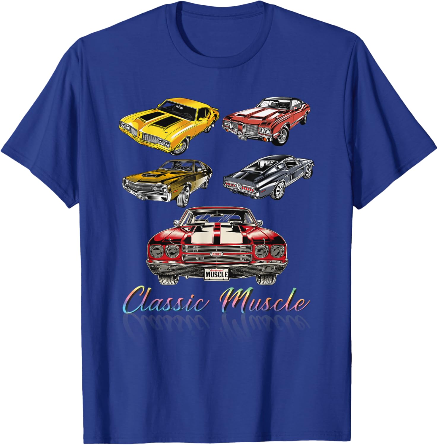 American Muscle Cars Classic Novelty T-Shirt for Car Enthusiasts - 7