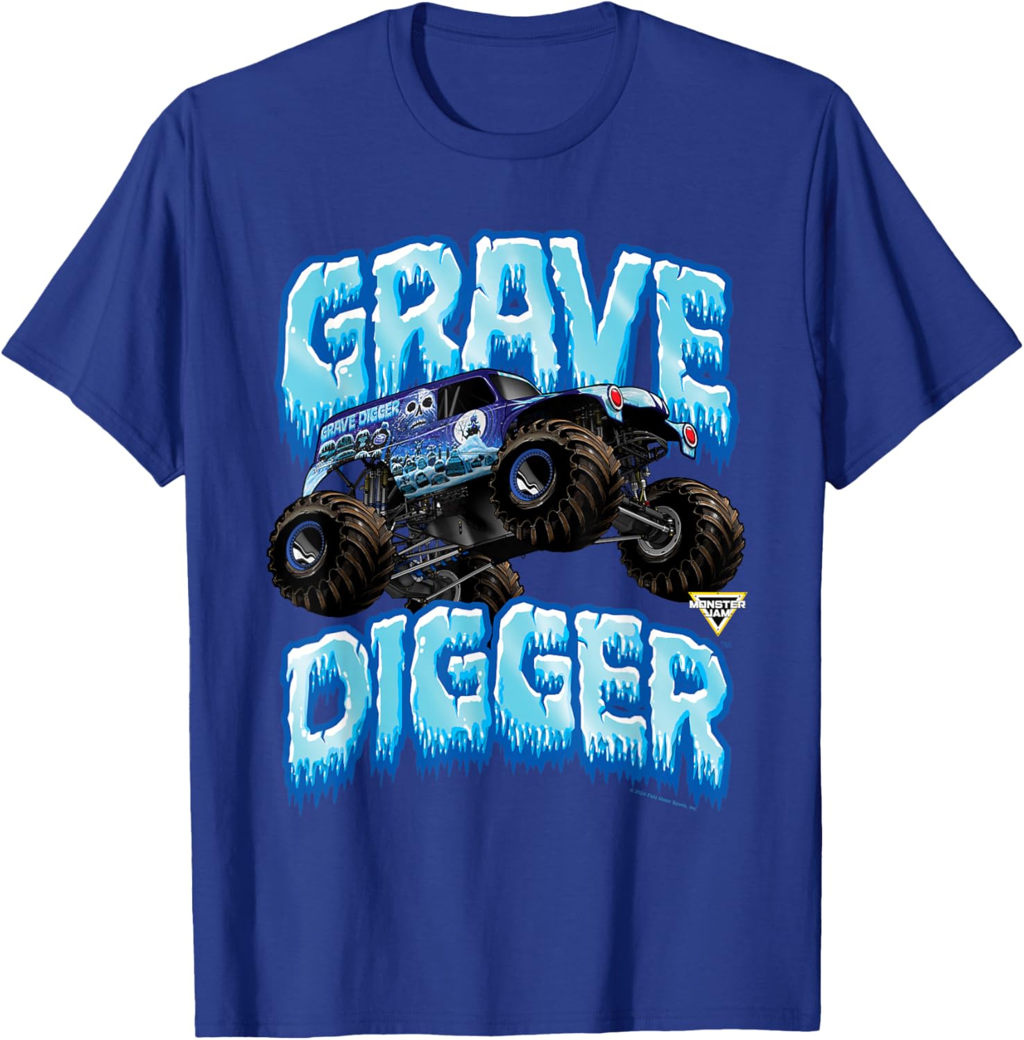 Monster Jam Grave Digger Ice Cold Monster Truck T-Shirt for Fans - 4
