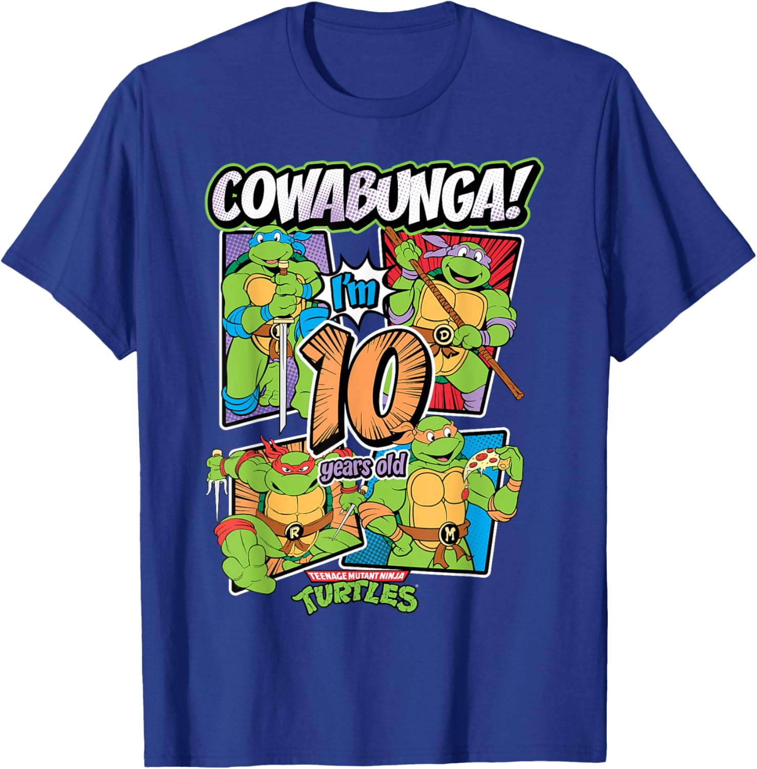 Cowabunga I'm 10 Years Old TMNT T-Shirt for Kids - Fun Birthday Apparel - 13