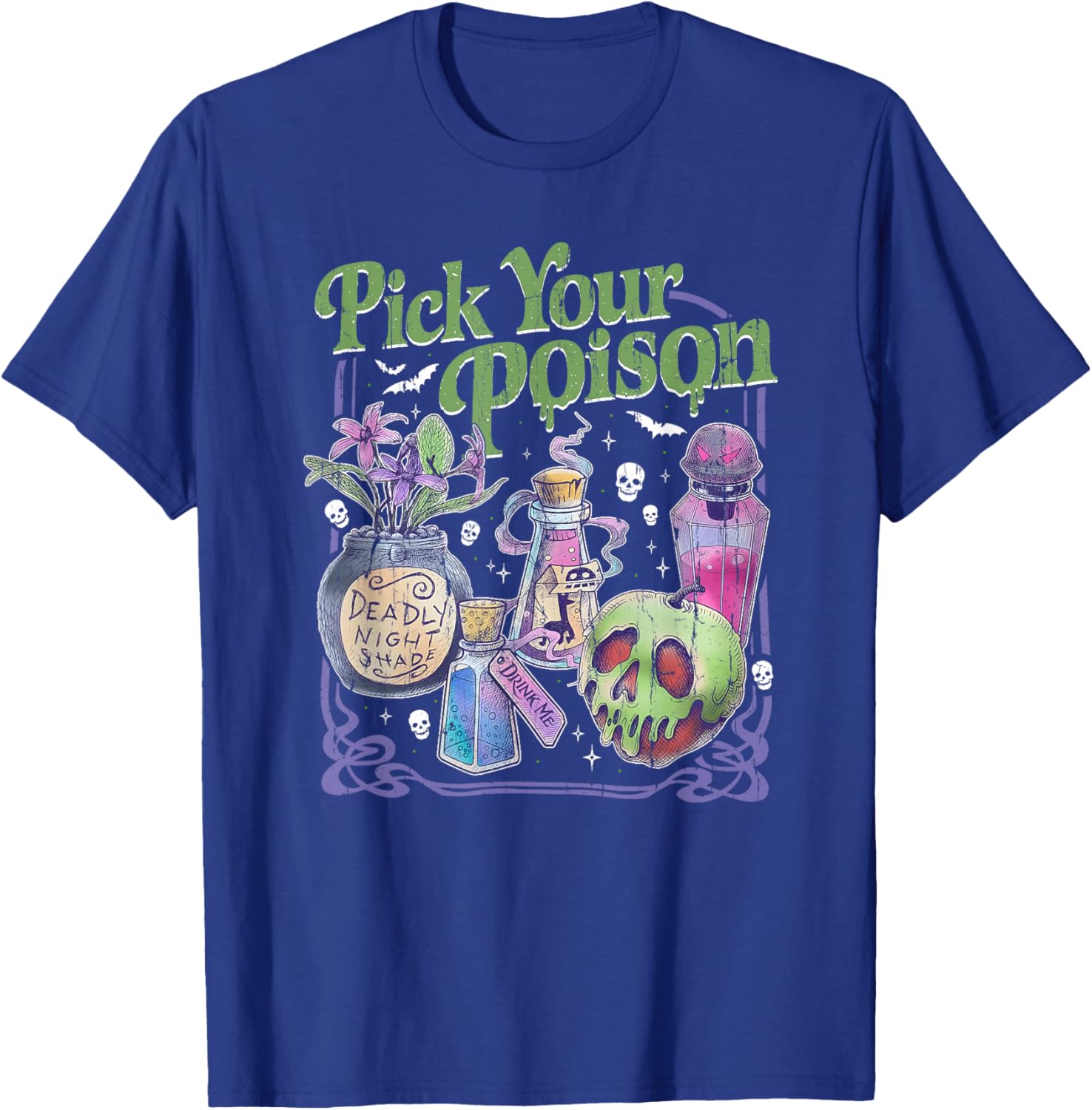 Vintage Princess Halloween T-Shirt for Women - Pick Your Poison Design - 7