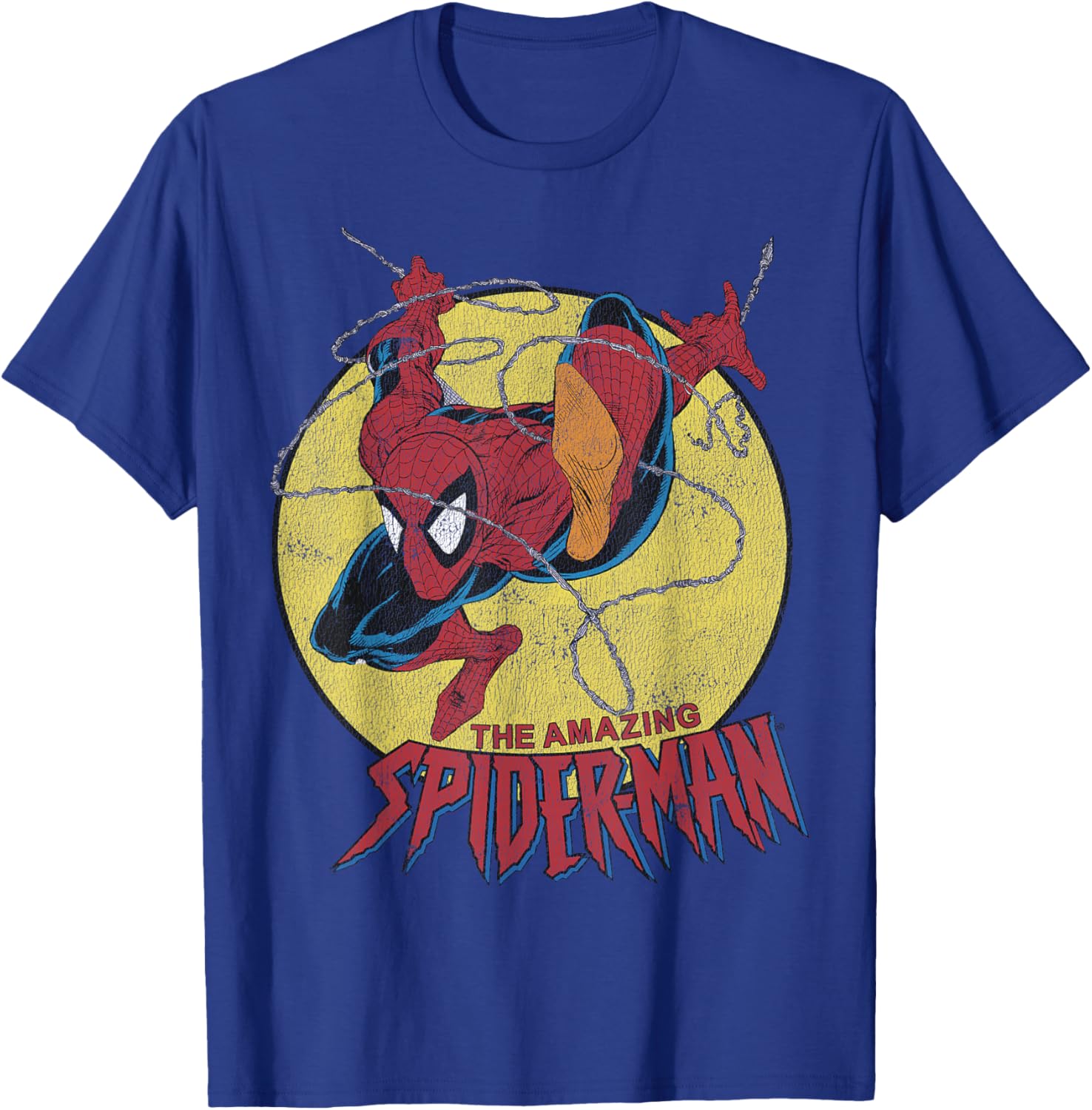 Vintage Spider-Man Jump Logo T-Shirt for Marvel Fans - Stylish Apparel - 3