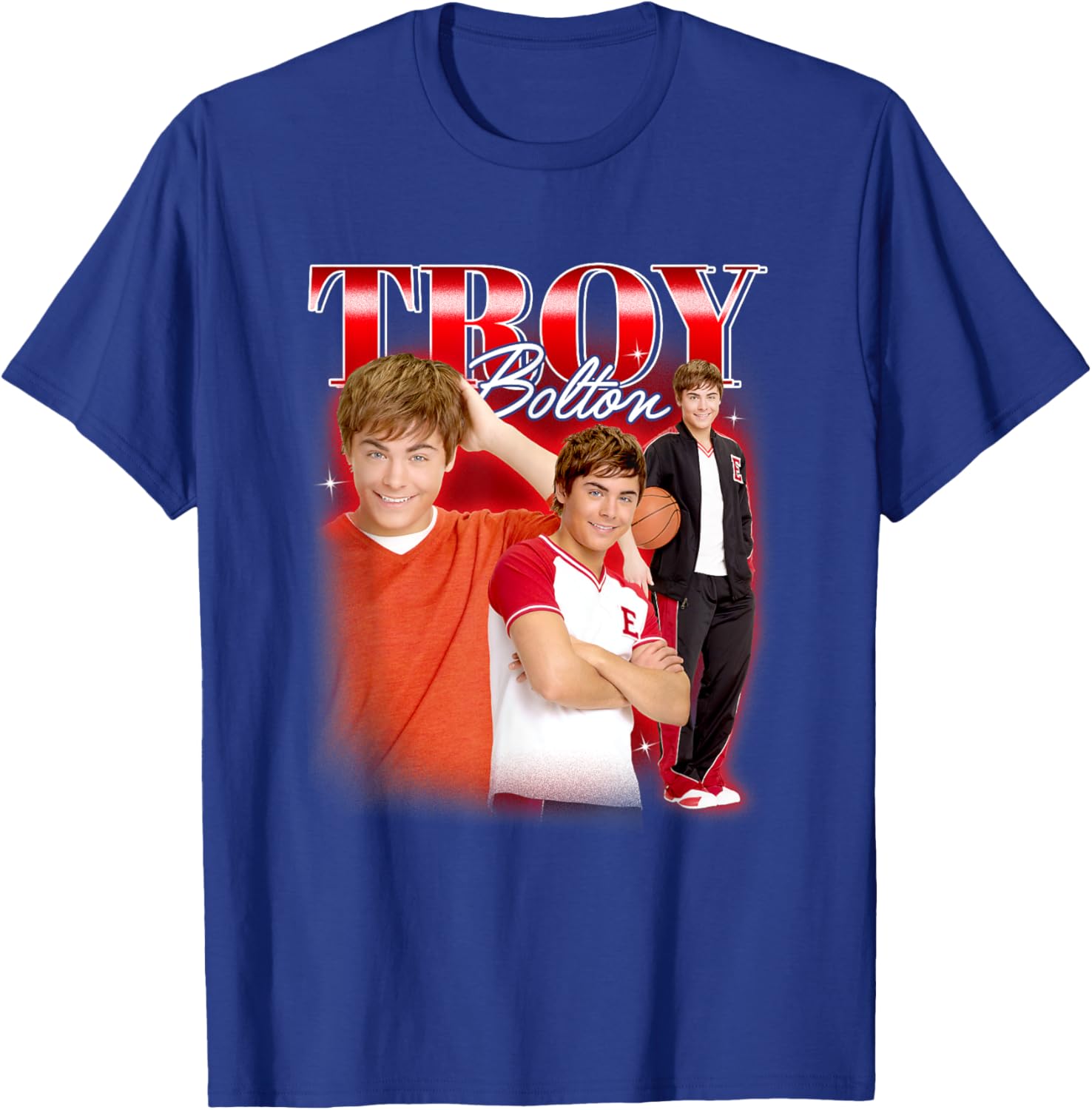 Disney High School Musical Troy Bolton Collage T-Shirt for Fans - 8
