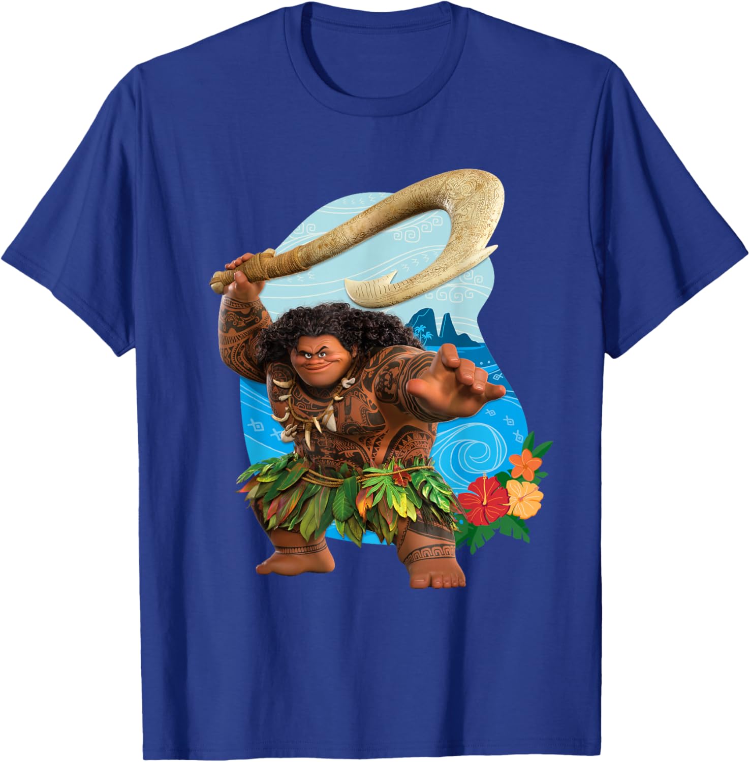 Disney Moana 2 Maui Tropical Island Adventure T-Shirt with Fish Hook - 17