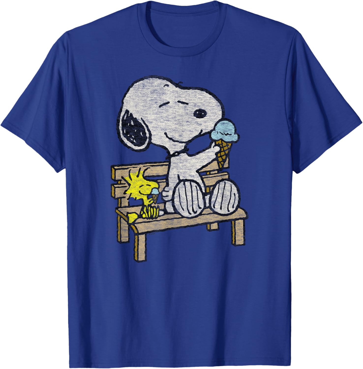 Snoopy and Woodstock Bench T-Shirt - Adorable Peanuts Apparel for Fans - 4