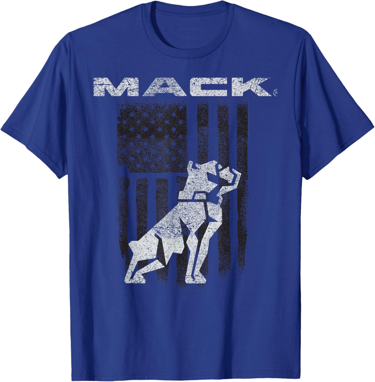 Mack Trucks Bulldog Logo American Flag Trucker T-Shirt for Fans - 3