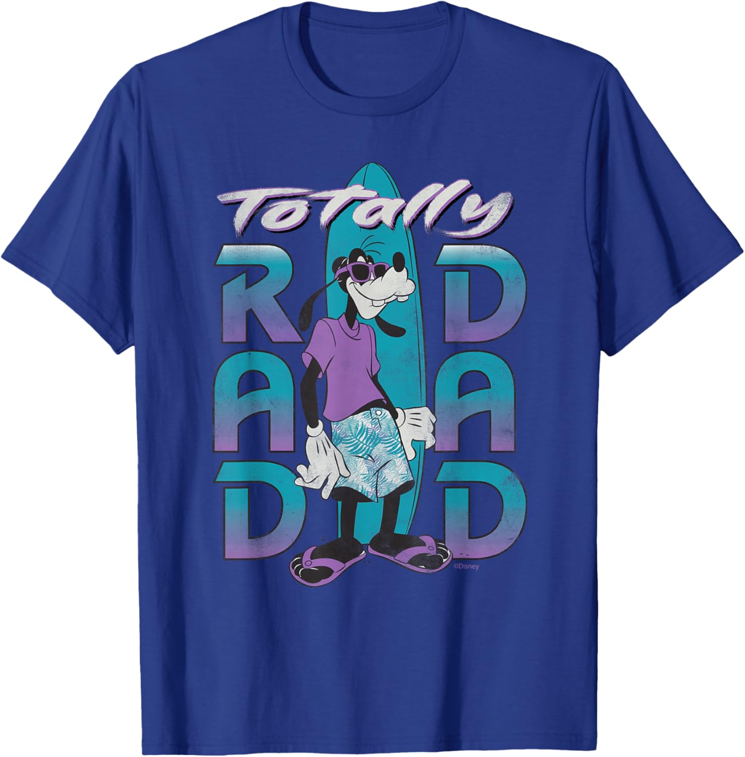 Disney Goofy Totally Rad Dad Surfing Distressed T-Shirt for Father's Day - 8