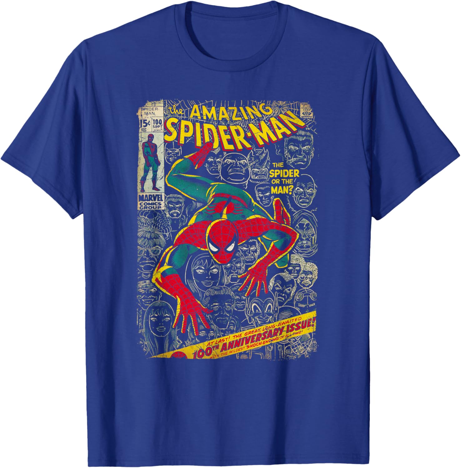 Marvel Spider-Man Comic Book Anniversary Short Sleeve T-Shirt for Fans - 7