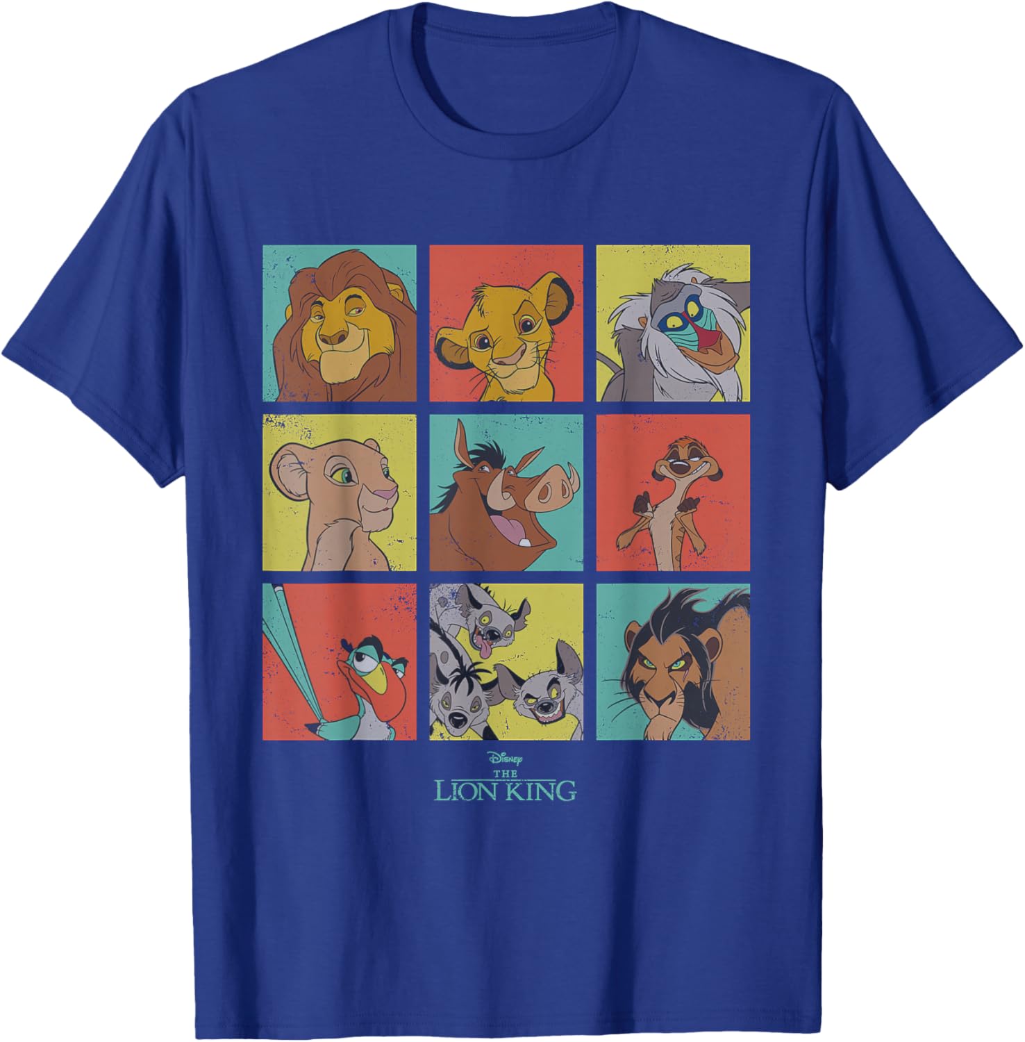 Disney The Lion King 90s Grid T-Shirt for Kids and Adults - 3