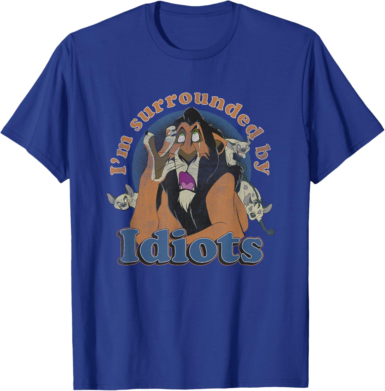 Disney The Lion King Scar Surrounded By Idiots Retro T-Shirt - 10