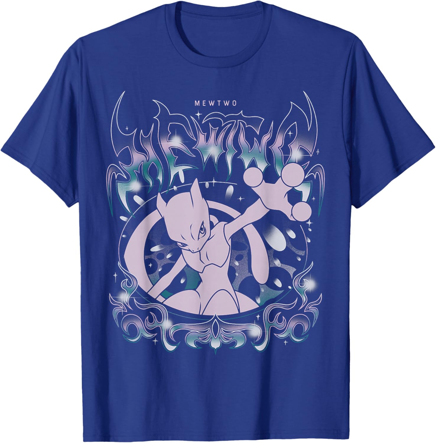 Mewtwo Grunge Oversized T-Shirt for Pokémon Fans - Stylish & Comfy Apparel - 6