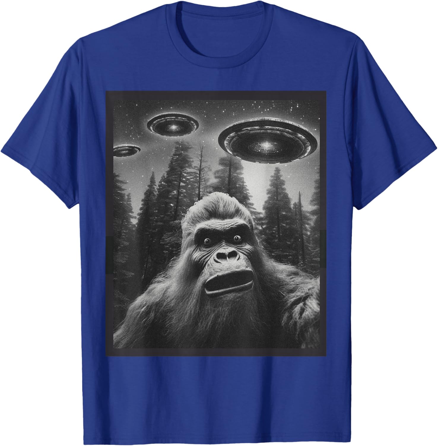 Funny Bigfoot Alien Cat Graphic Tee for Men and Women - Unique T-Shirt - 21