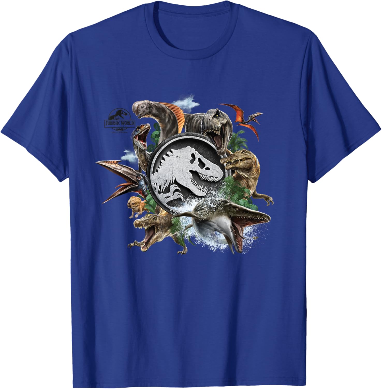 Jurassic World Rebirth Circle Logo Dinosaur T-Shirt for Fans and Collectors - 19