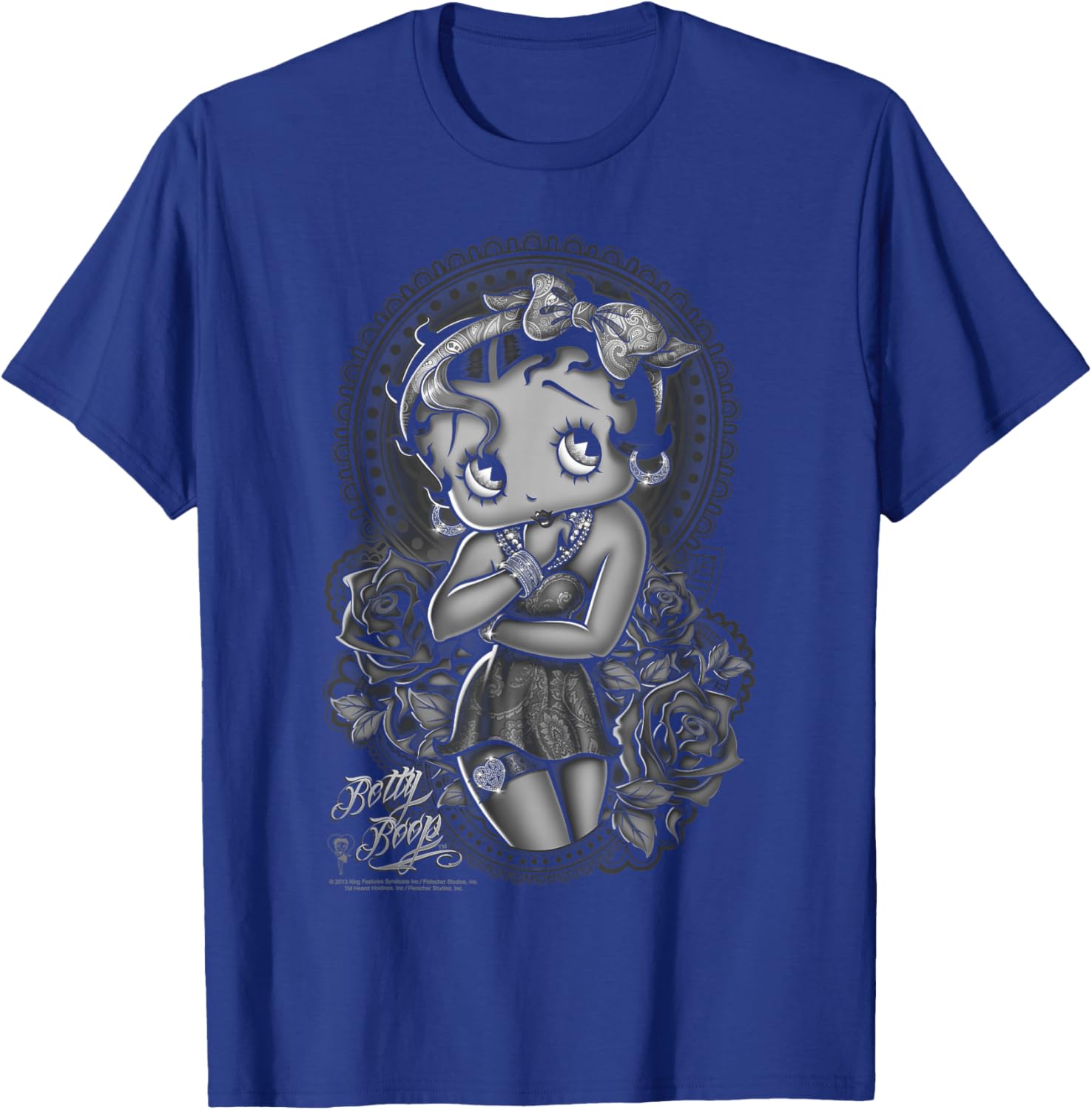 Betty Boop Fashion Roses T-Shirt for Trendy Style and Comfort - 1