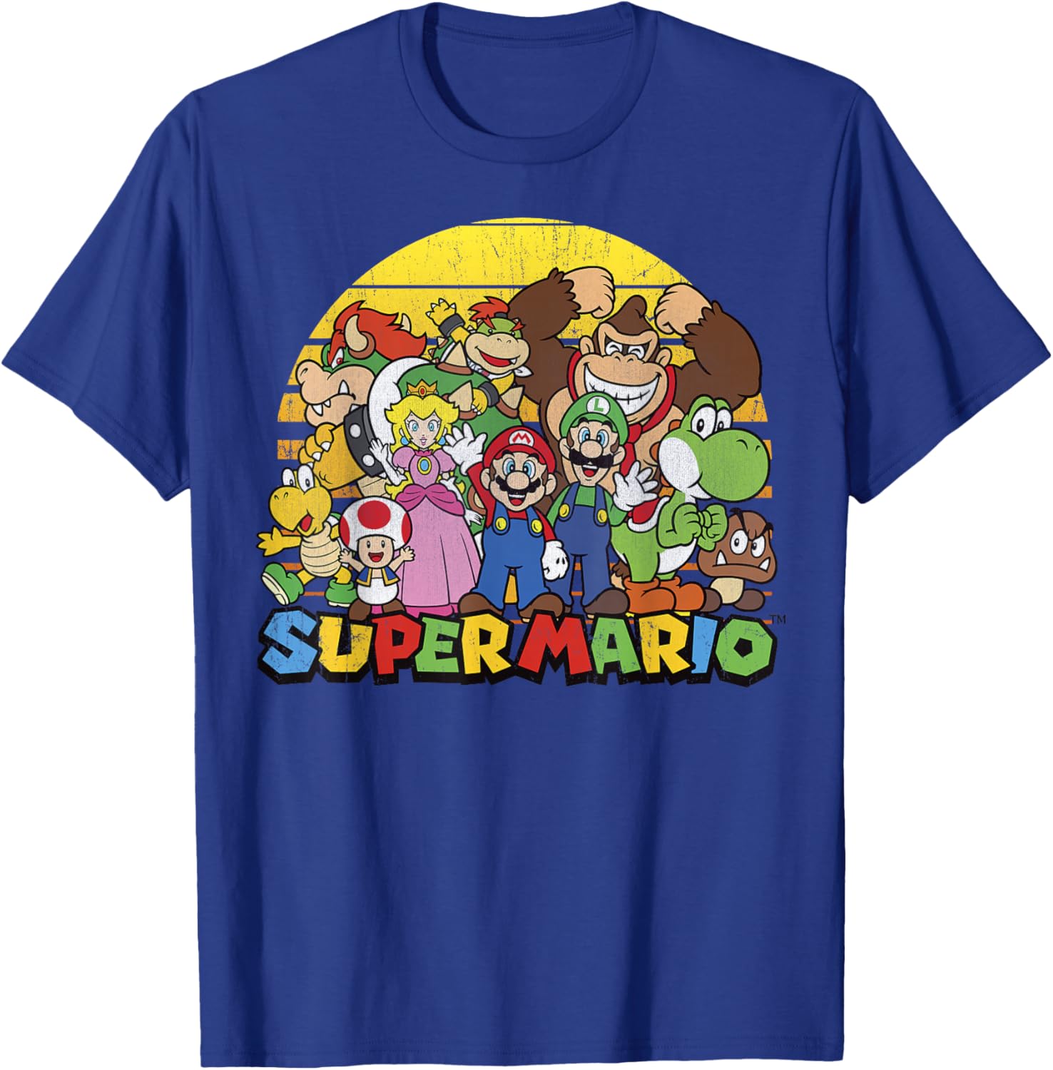 Vintage Nintendo Super Mario Group Portrait T-Shirt for Fans - 10