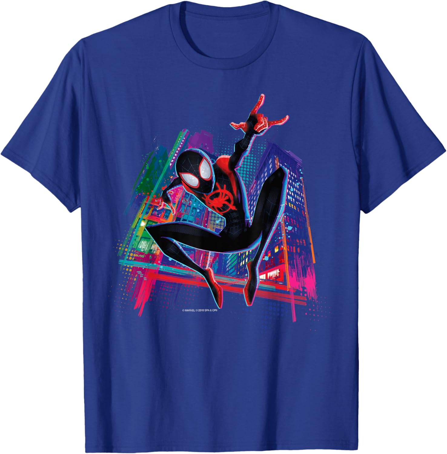 Spider-Man Miles Morales Graffiti City T-Shirt for Stylish Fans - 13