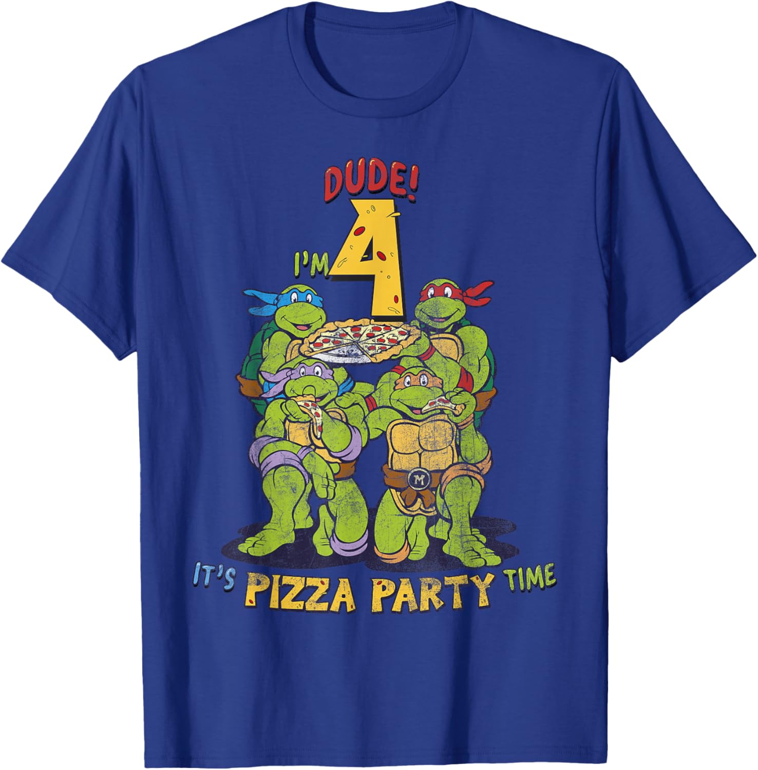 Teenage Mutant Ninja Turtles Pizza Party T-Shirt for Kids Age 4 - 2