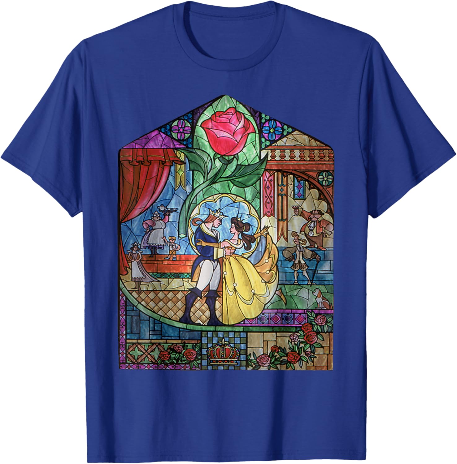 Disney Beauty and the Beast Enchanted Stained Glass Window T-Shirt - 1