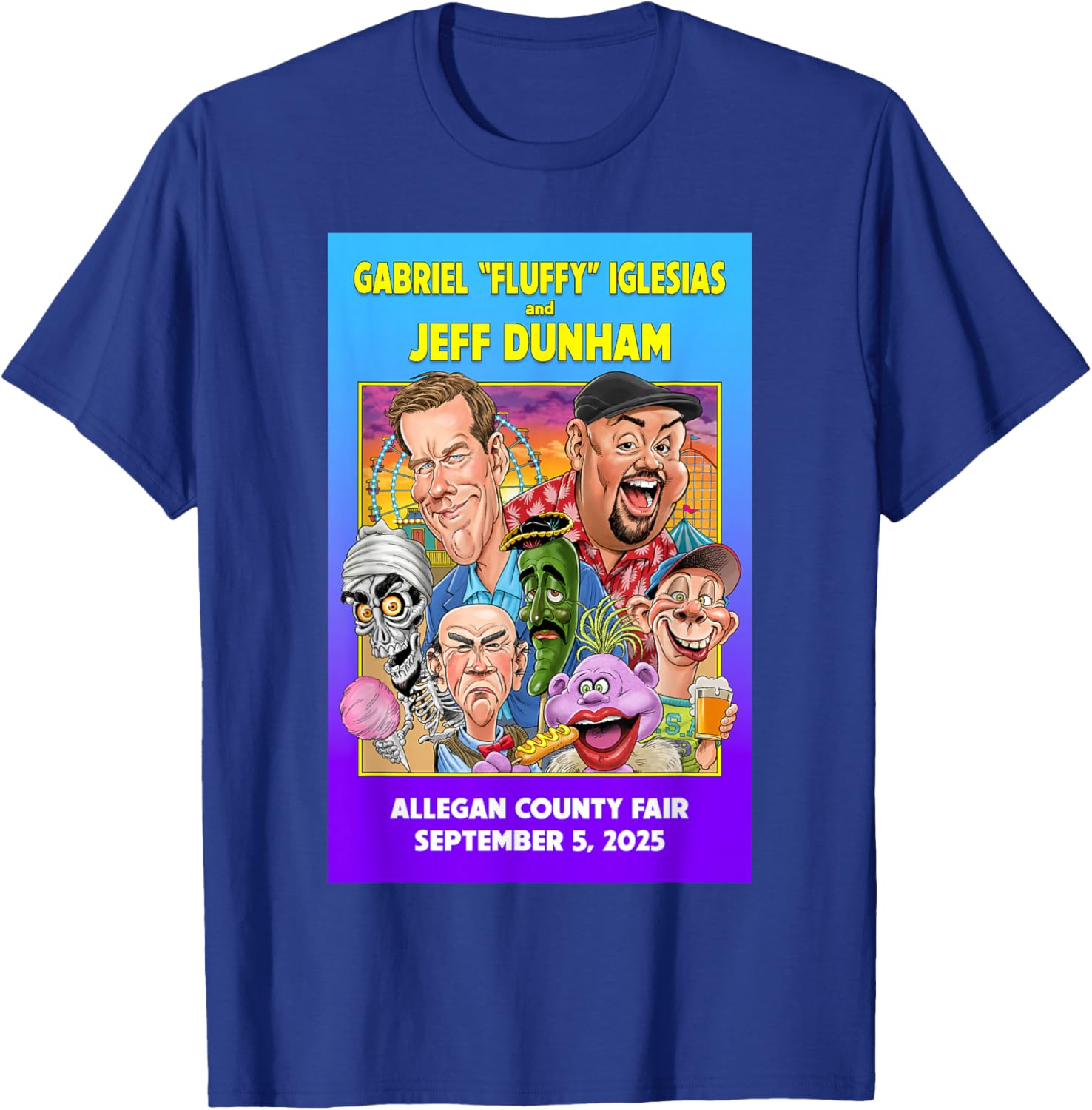 Gabriel Iglesias Jeff Dunham Allegan County Fair 2025 T-Shirt for Fans - 4