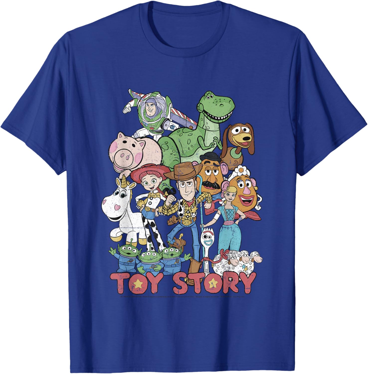 Disney Pixar Toy Story All Stars Distressed Graphic T-Shirt for Fans - 3