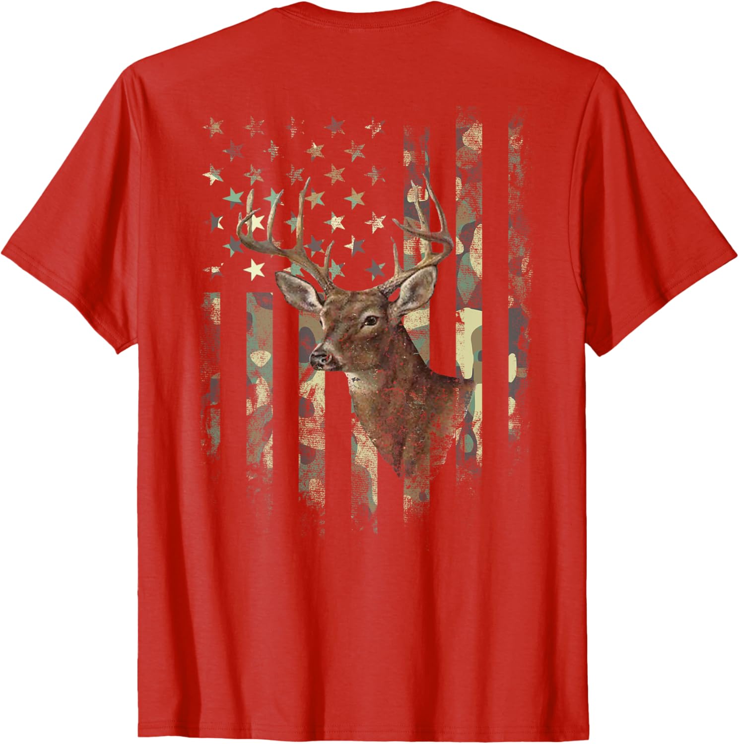 American Flag Deer Hunting Camo T-Shirt for Men, Women, and Kids - 10