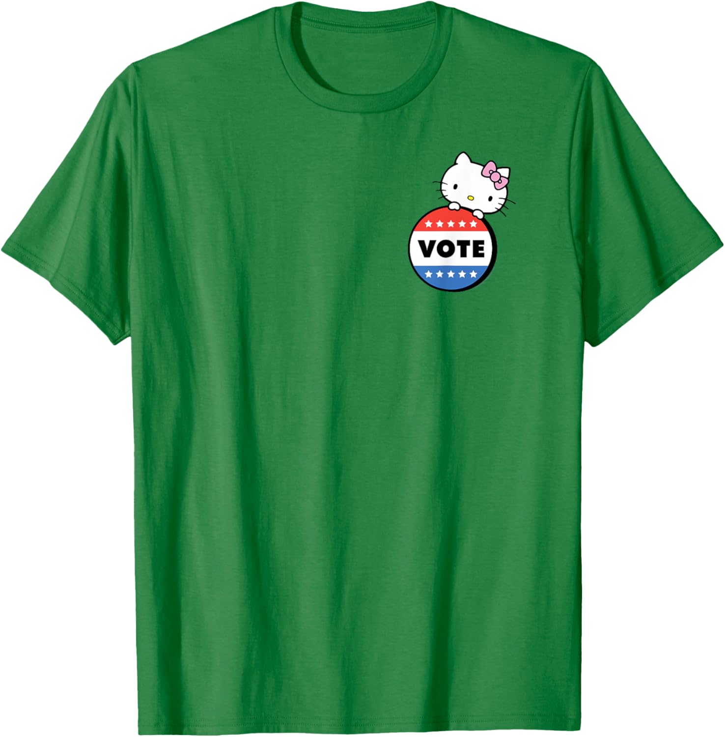 Hello Kitty Vote Button T-Shirt for Fun Fashion and Cute Style - 11