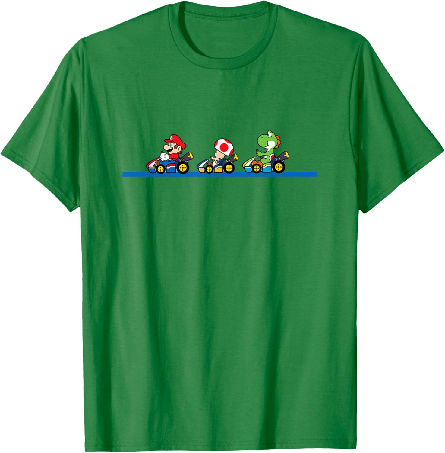 Vintage Mario Kart T-Shirt featuring Yoshi, Toad, and Mario Racing Fun - 5