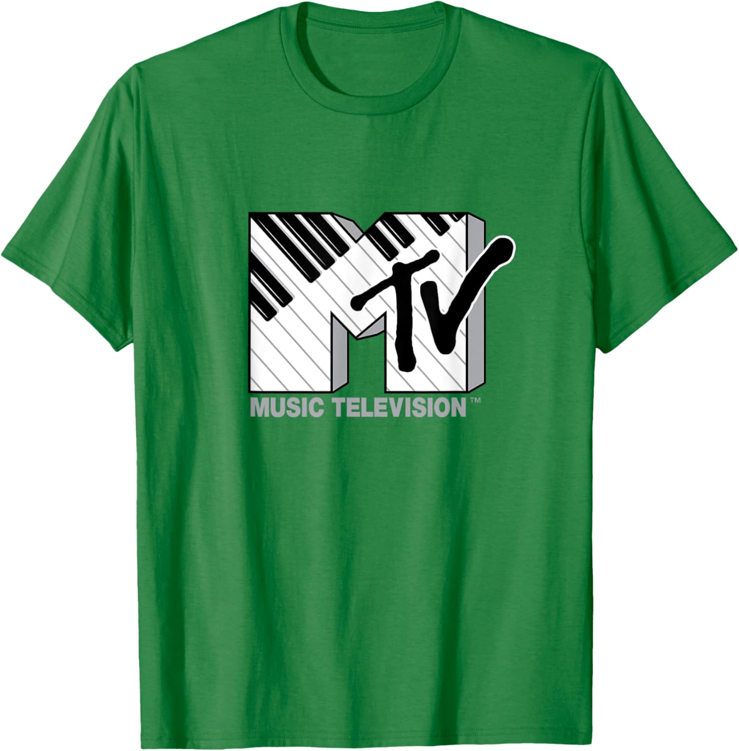 Mademark x MTV Official Logo T-Shirt with Black and White Piano Keys - 4