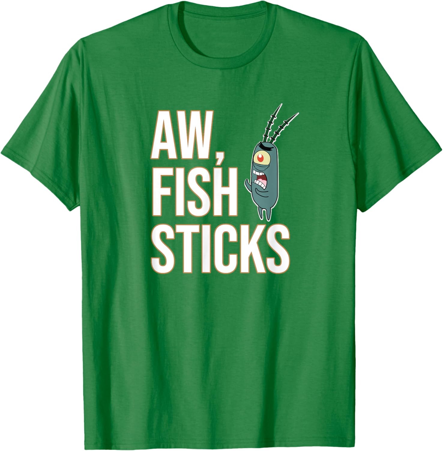 Mademark SpongeBob SquarePants Plankton Aw Fish Sticks T-Shirt for Fans - 9