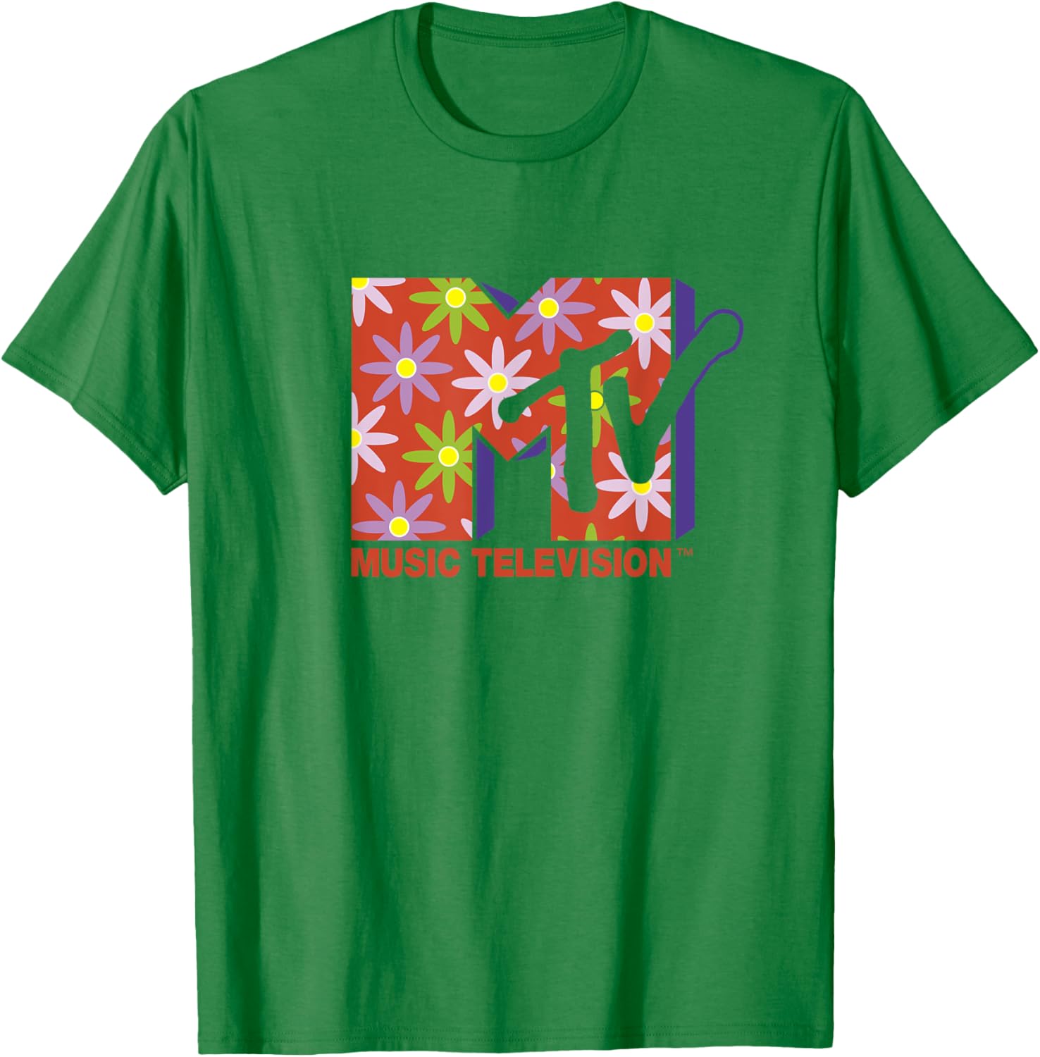 Mademark x MTV Flower Power T-Shirt - Official MTV Logo Apparel - 3