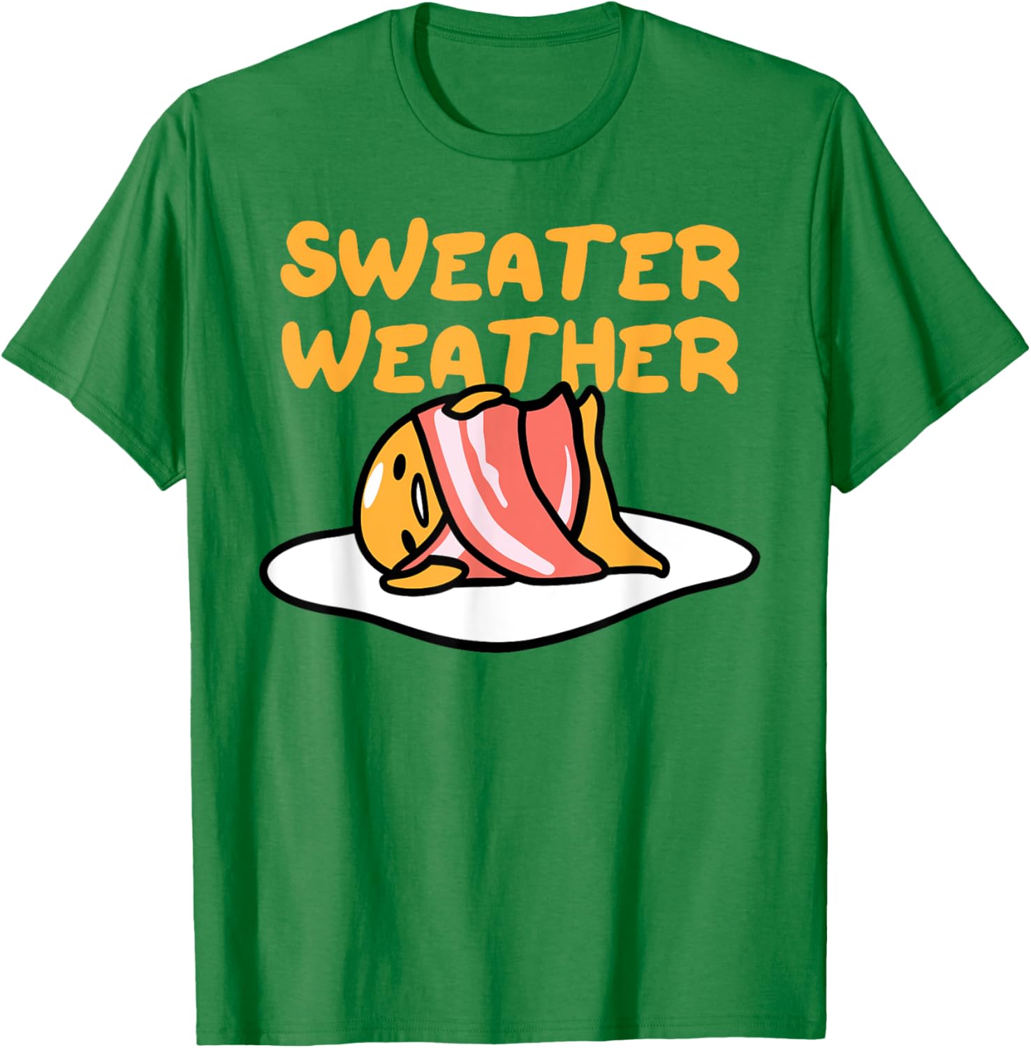 Cozy Gudetama Sweater Weather Bacon Blanket T-Shirt for Comfort Lovers - 14