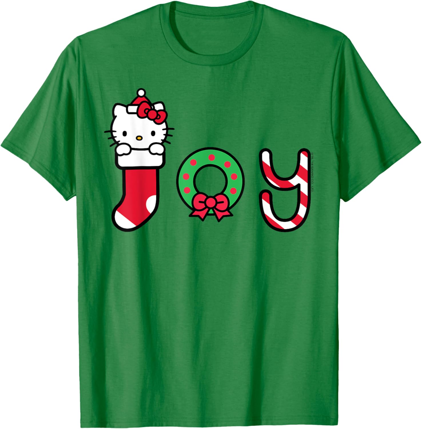 Hello Kitty Christmas Joy Tee Shirt for Kids and Adults - Festive Holiday Wearing - 5