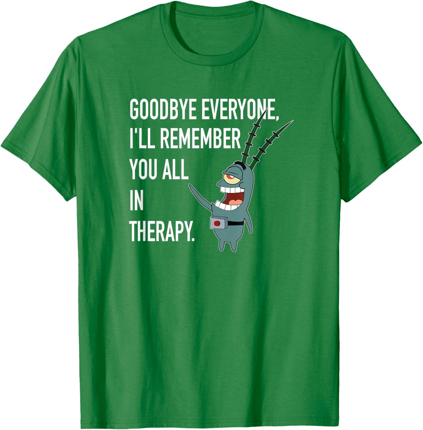 Mademark SpongeBob Plankton Therapy T-Shirt Fun and Stylish Apparel - 7