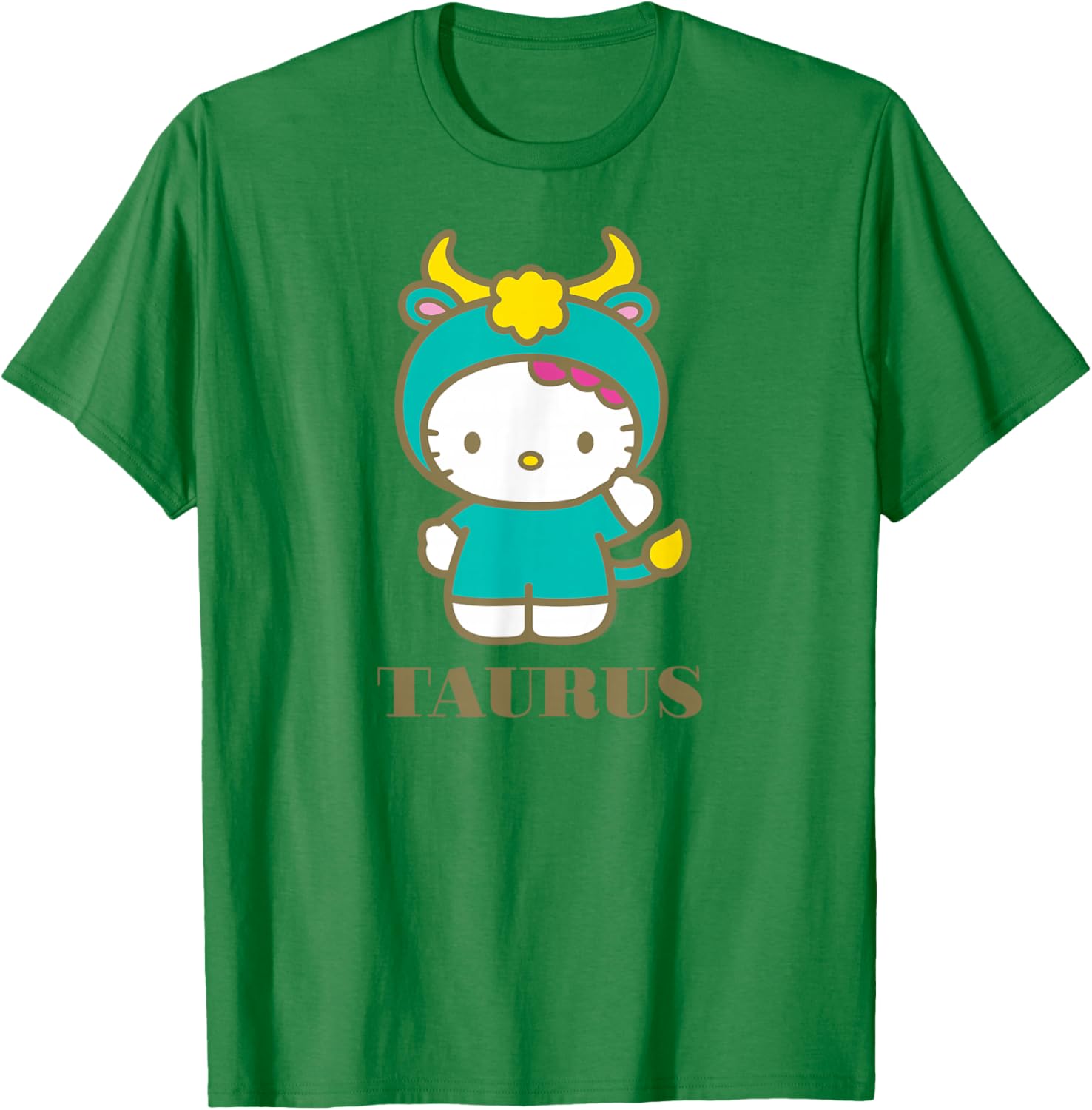 Hello Kitty Taurus Zodiac T-Shirt Cute Astrology Fashion Tee for Fans - 16