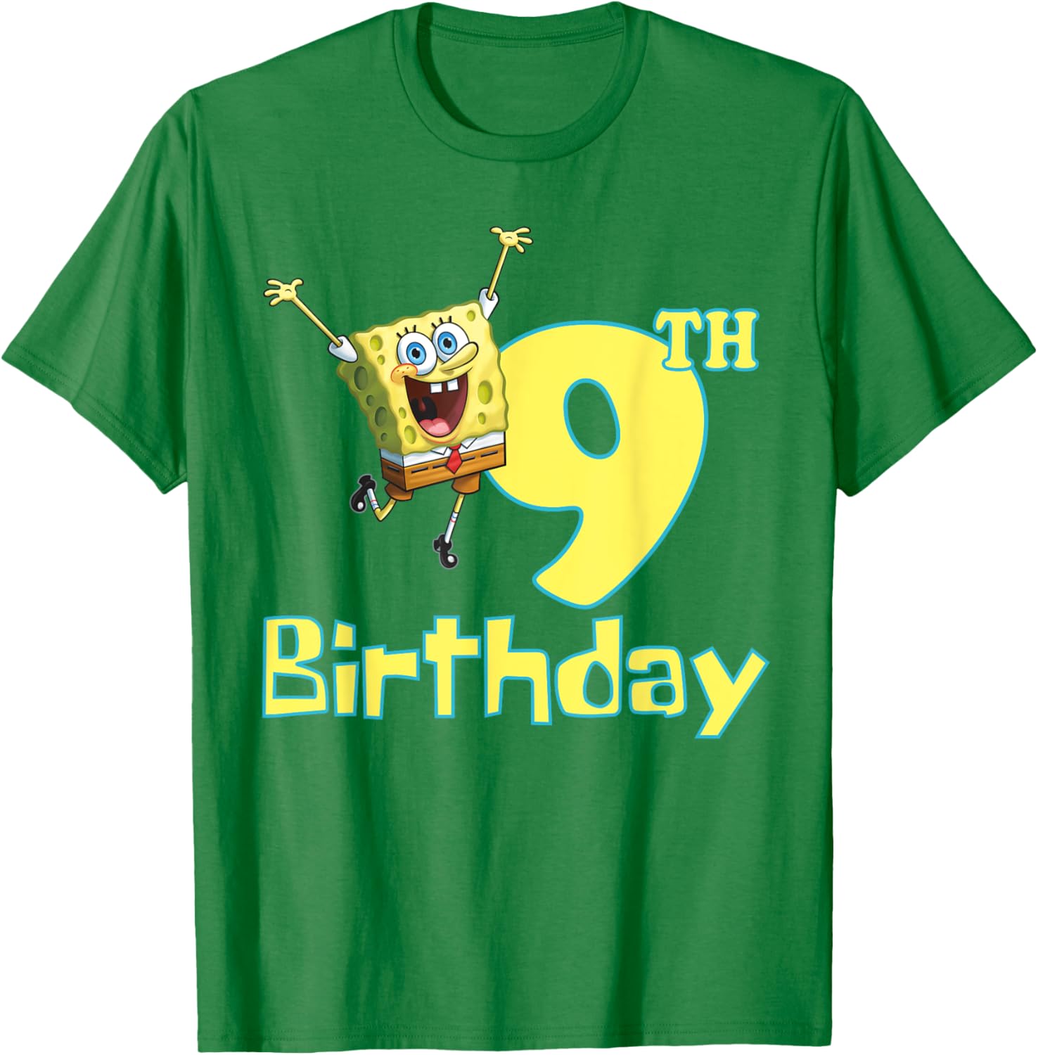 Mademark SpongeBob SquarePants 9th Birthday T-Shirt for Kids - 17