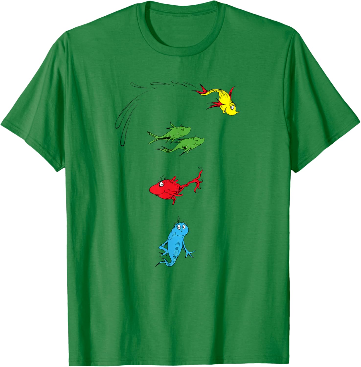 Dr. Seuss One Fish Two Fish Red Fish Blue Fish T-Shirt for Kids and Adults - 7