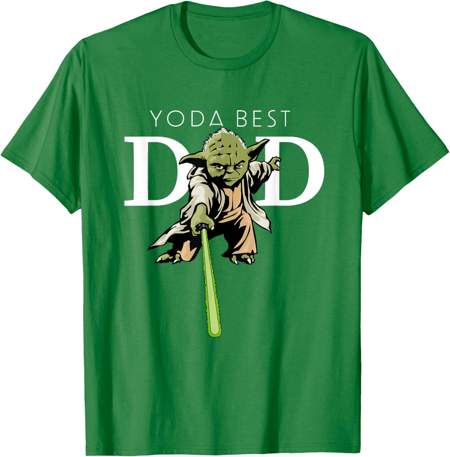 Star Wars Yoda Lightsaber Best Dad Father's Day T-Shirt for Dads - 25