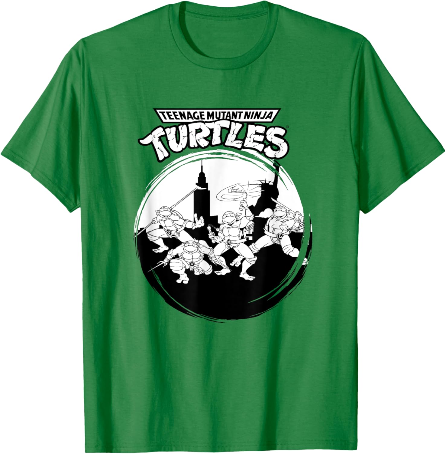 Mademark Teenage Mutant Ninja Turtles Black and White New York T-Shirt - 6