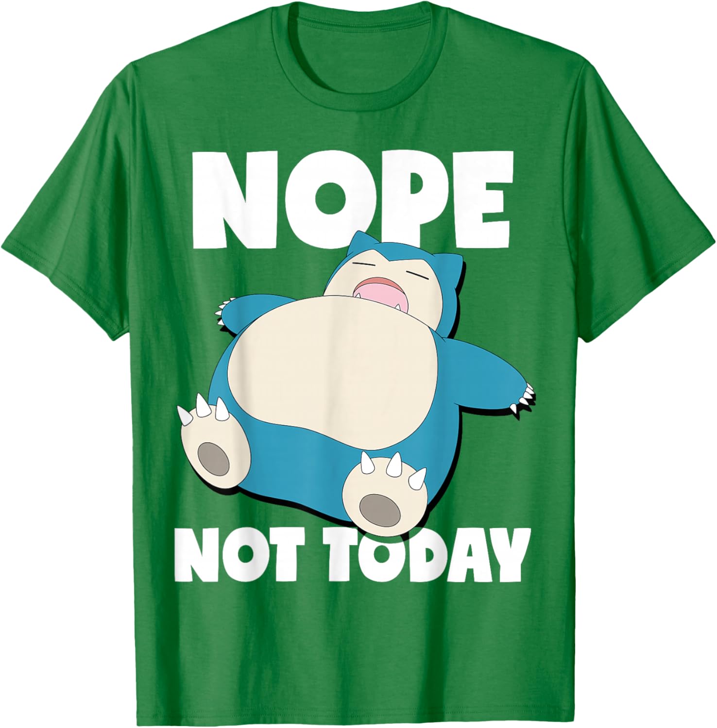 Snorlax Sleeping Nope Not Today T-Shirt for Pokémon Fans - Fun Apparel - 2