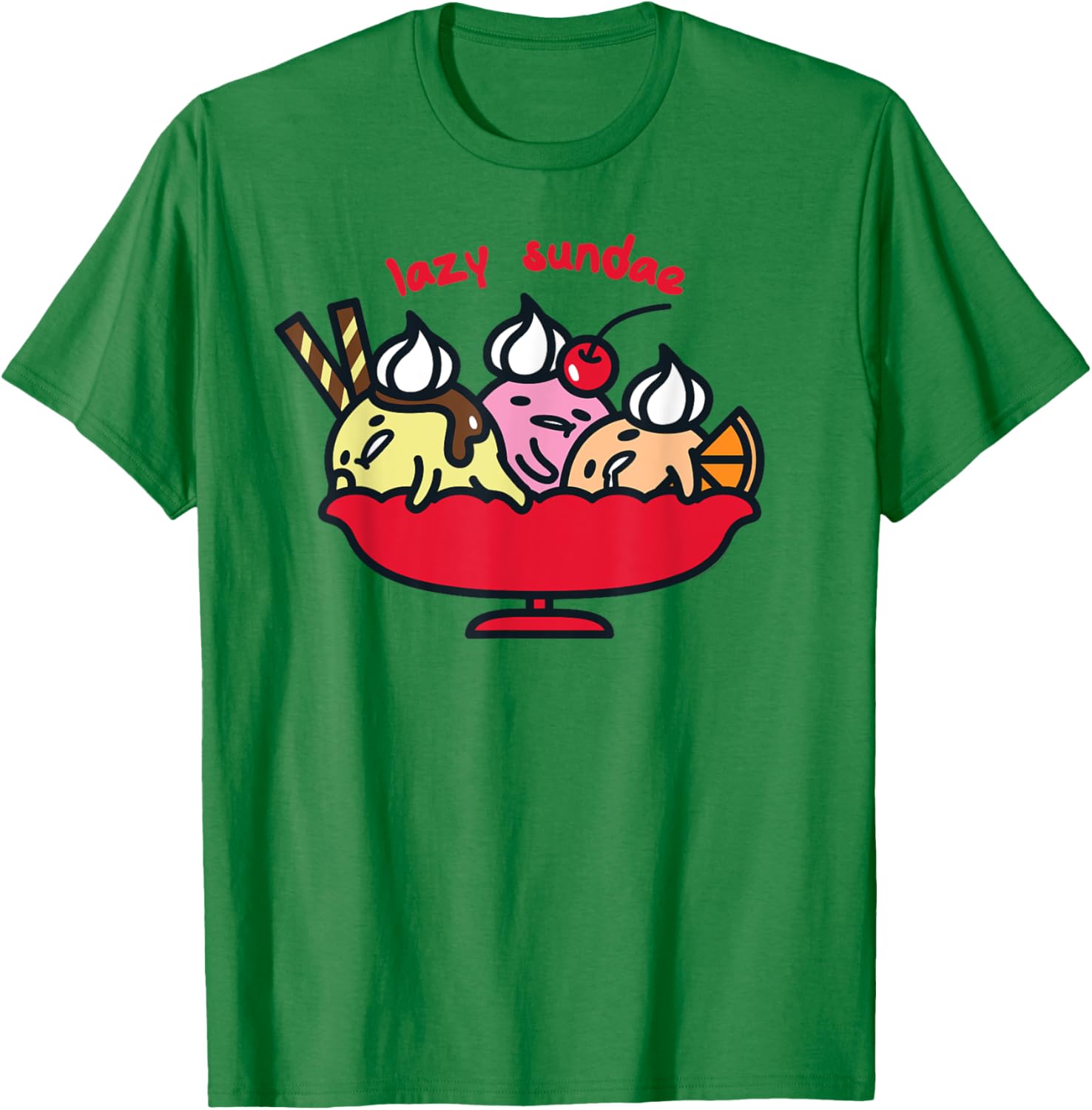 Gudetama Lazy Egg Sundae Ice Cream T-Shirt for Fun Fashion Lovers - 15