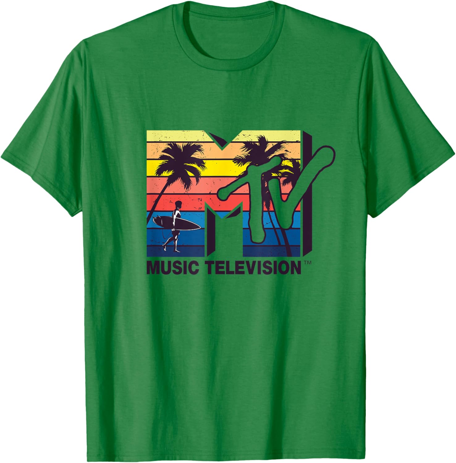 Mademark x MTV Vintage Surfer Palm T-Shirt for Retro Style Lovers - 21