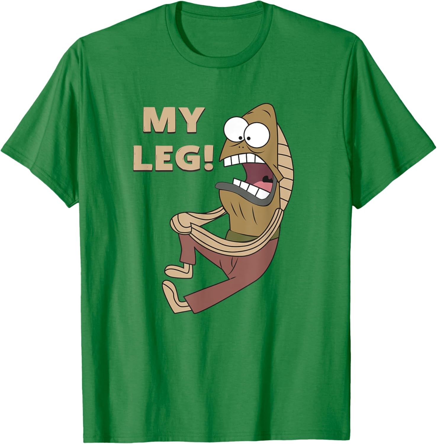 Mademark Fred the Fish My Leg T-Shirt SpongeBob SquarePants Apparel - 3