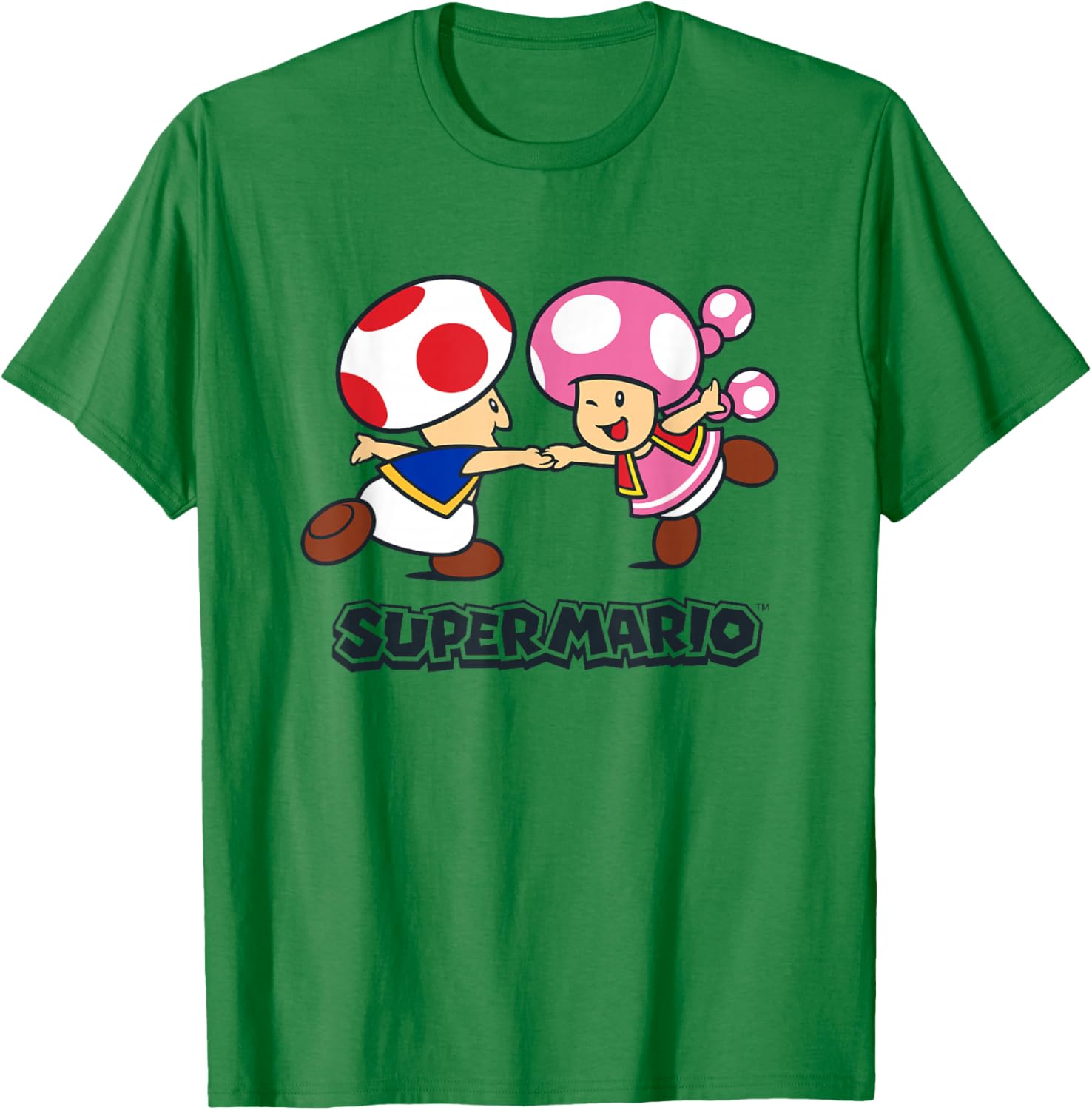 Super Mario Bros Happy Toads Classic Nintendo Duo T-Shirt for Fans - 17