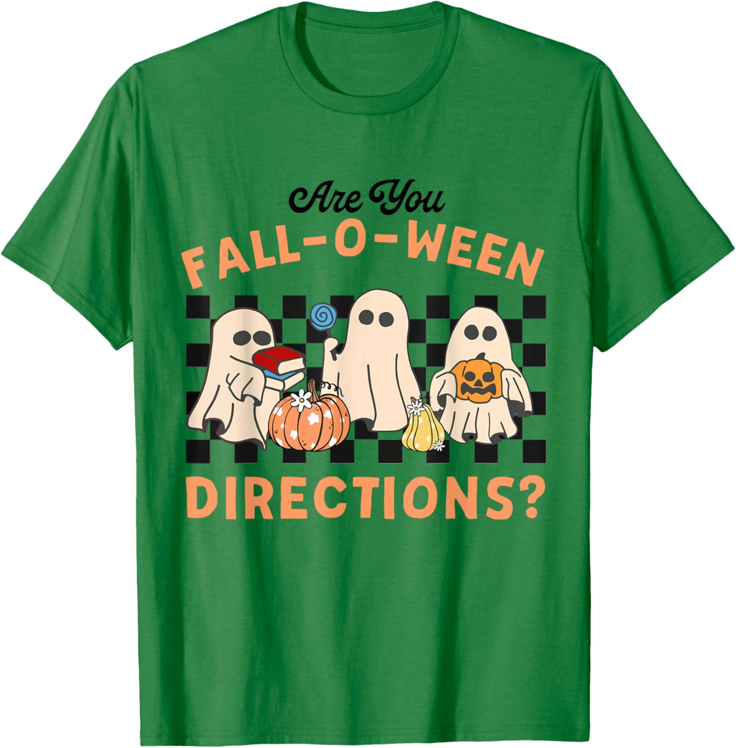 Retro Halloween Ghost T-Shirt for Teachers Fun Fall Style - 5