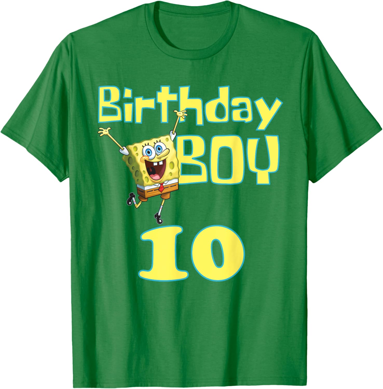 Mademark SpongeBob SquarePants Birthday Boy 10 T-Shirt for Kids - 12