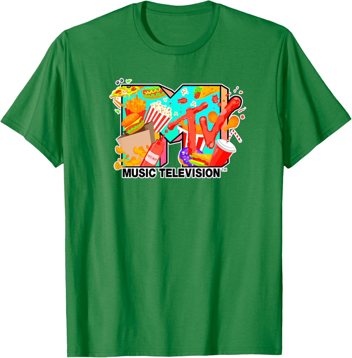 Mademark x MTV Fast Food Lovers T-Shirt for Music Fans and Foodies - 4