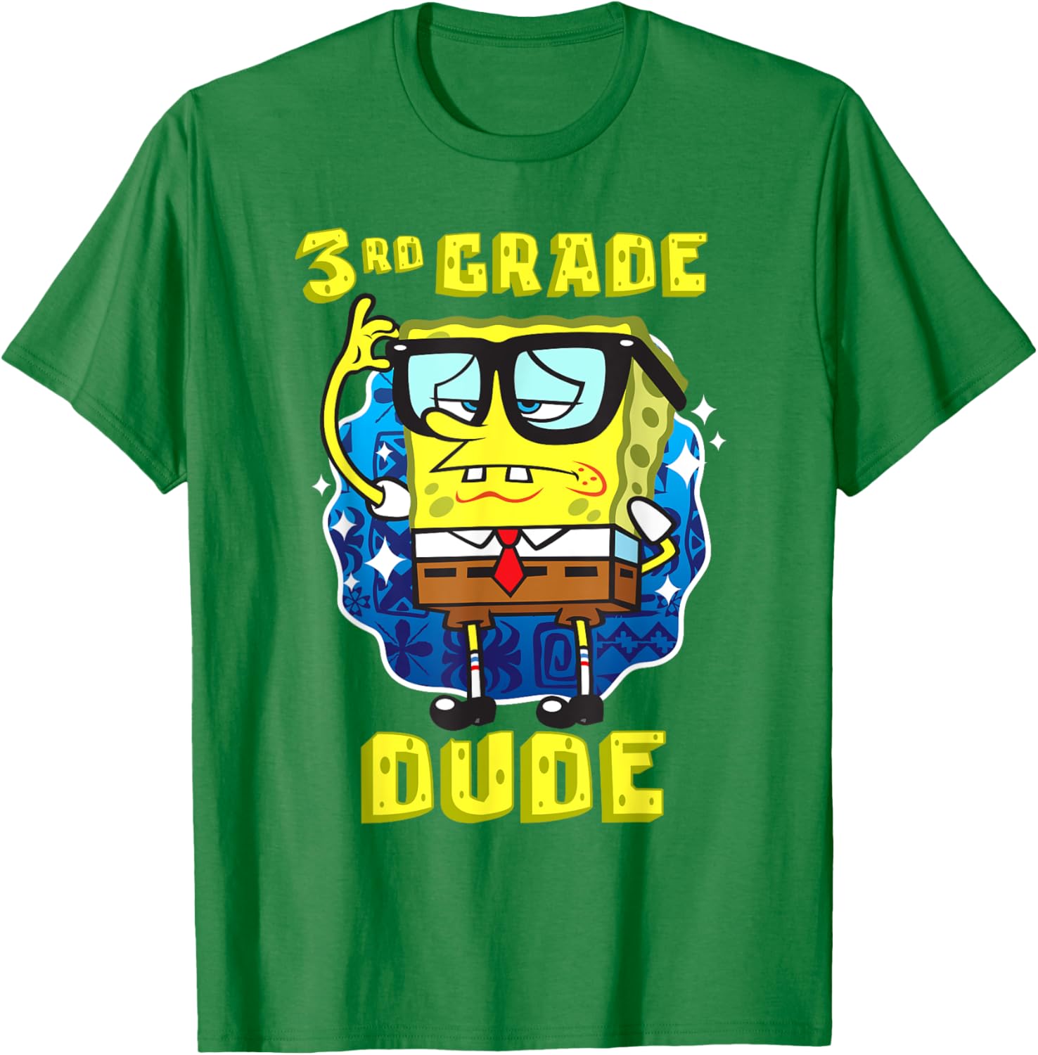 SpongeBob SquarePants 3rd Grade Dude Glasses T-Shirt for Kids - 8