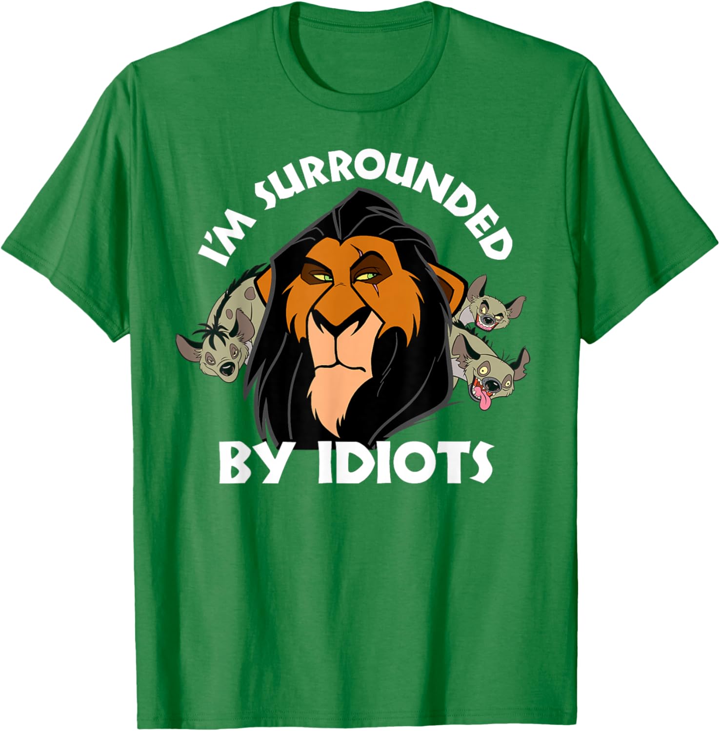 Disney The Lion King Scar I'm Surrounded By Idiots Portrait T-Shirt - 2