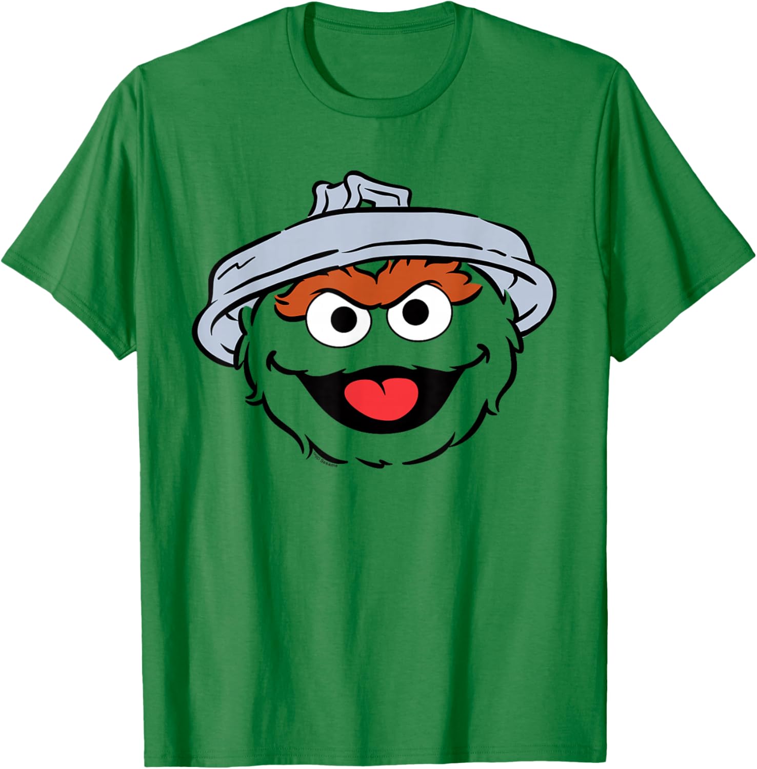 Oscar The Grouch Full Face T-Shirt for Kids and Adults - Fun Sesame Street Apparel - 1